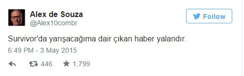 Alex de Souza Survivor’da yarışacak mı?