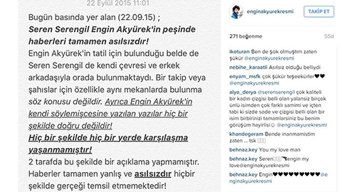 Seren Serengil’den Engin Akyürek açıklaması