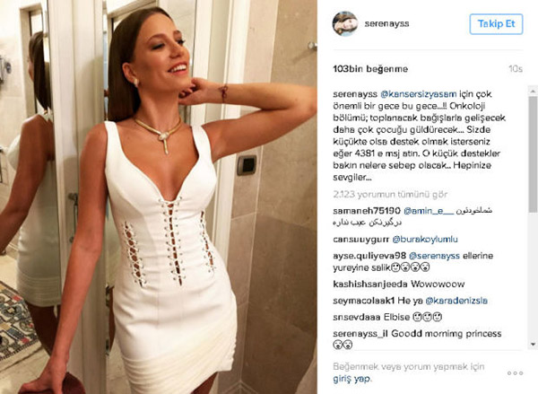 Serenay Sarıkaya’nın elbisesine yorum yağdı