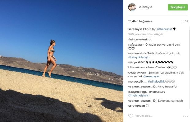 Kerem Bürsin çekti Serenay Sarıkaya paylaştı!