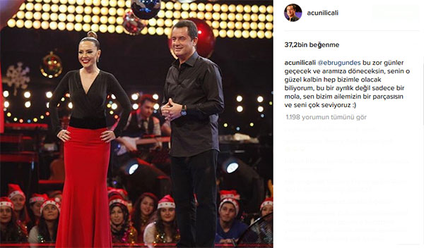 Acun Ilıcalı’dan Ebru Gündeş mesajı