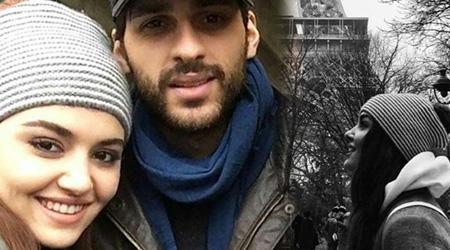 Hande Erçel ile Ekin Mert Daymaz’ın Paris romantizmi