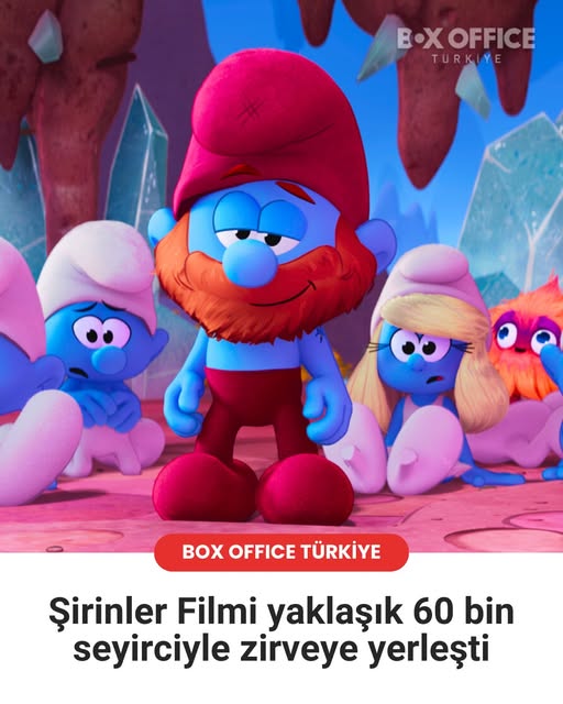 Şirinler Filmi Box Office Türkiye’de İlk Hafta Lideri Oldu