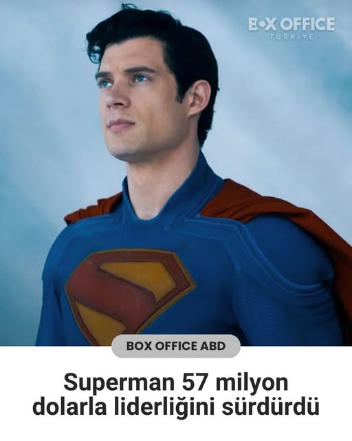 Superman ABD’de Gişe Liderliğini Koruyor: İkinci Hafta Sonunda 57.3 Milyon Dolar Hasılat