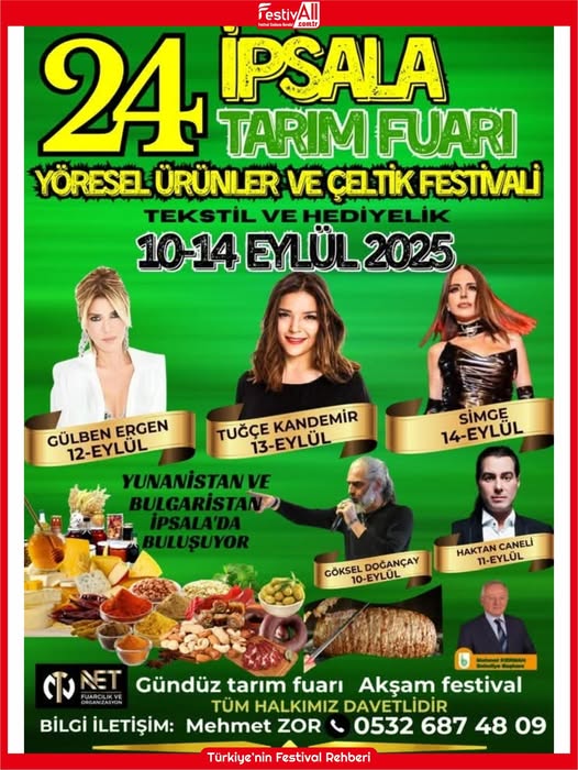 İpsala’da Tarım Fuarı ve Yöresel Lezzetler Festivali Sanatçılarla Coşacak