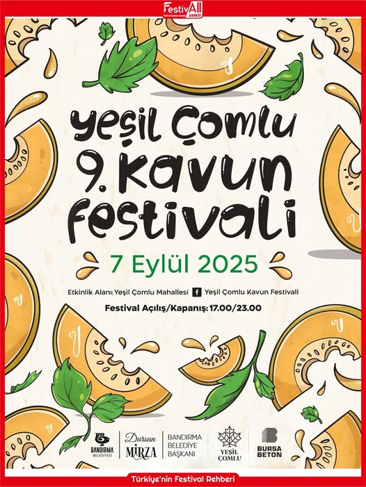 Bandırma’da Yeşil Çomlu Kavun Festivali Başlıyor