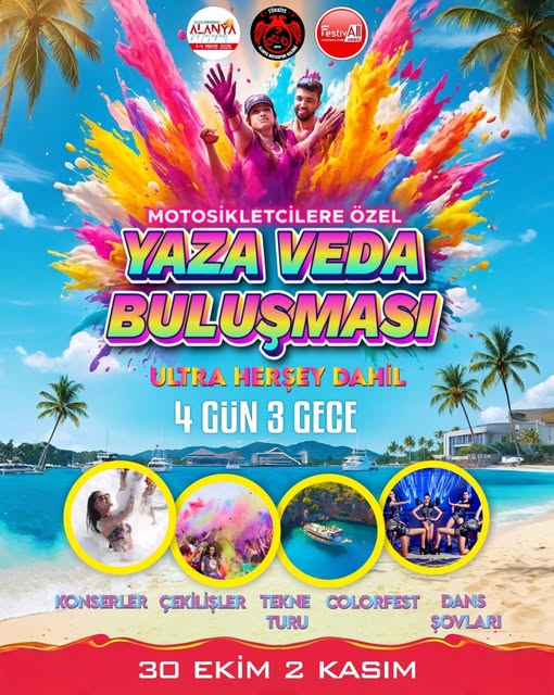 Alanya’da Yaza Veda Festivali: 4 Günlük Eğlence ve Tatil Fırsatı