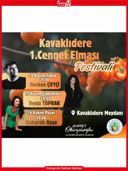 Alaşehir’de Üç Gün Sürecek Cennet Elması Festivali Başlıyor